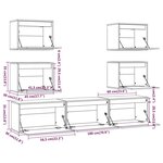 vidaXL Meubles TV 7 Pièces Bois massif de pin