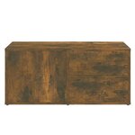 vidaXL Meuble TV Chêne fumé 80x34x36 cm Bois d'ingénierie