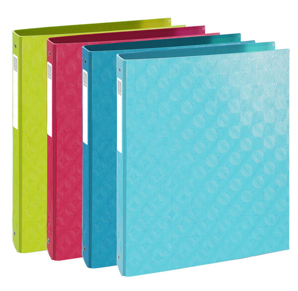Classeur rigide 4 anneaux 30mm 1928 - a4 - couleurs assorties - x 10 - exacompta