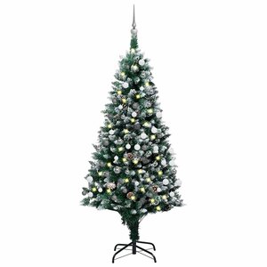 vidaXL Arbre de Noël artificiel avec LED/boules pommes de pin 180cm