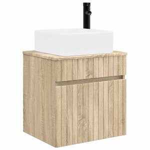 vidaXL Meuble de lavabo mural Chêne Sonoma 49 x 41 x 63 cm