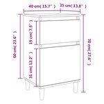 vidaXL Tables de chevet 2 Pièces gris béton 40x35x70 cm