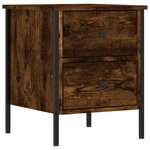 vidaXL Tables de chevet 2 Pièces chêne fumé 40x42x50 cm bois ingénierie
