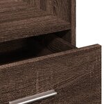 vidaXL Pupitre et roues et tiroir chêne marron bois d'ingénierie