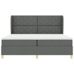 vidaXL Lit à ressorts avec matelas gris foncé 90x190 cm Gris foncé