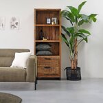 LABEL51 Tapis Jute Rond 150x150 cm XL Vert armée