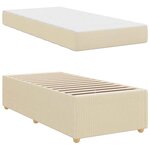 vidaXL Cadre de lit avec matelas avec matelas Crème 100 x 200 cm tissu