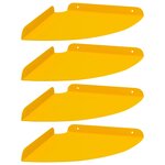 vidaXL Étagère flottante 4 Pièces Jaune moutarde 24 x 24 x 2 cm