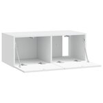 vidaXL Meuble TV mural 98 x 41 x 30 cm Blanc Bois d'ingénierie