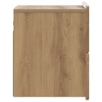 vidaXL Cabinet de chevet mural Chêne artisanal 33 x 34 5 x 43 cm