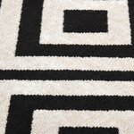 vidaXL Tapis à tissage plat d'extérieur 80x150 cm Noir et beige