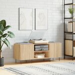 vidaXL Armoire à disques chêne sonoma 121x38x48 cm bois d'ingénierie