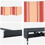 vidaXL Auvent rétractable manuel - Jaune et orange 350x250 cm