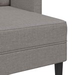 vidaXL Canapé 2 places avec méridienne en L taupe 125 cm tissu