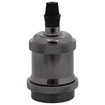 vidaXL Douilles de lampe 2 Pièces noir brillant E27