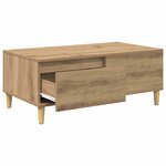 vidaXL Table basse Chêne artisanal 90 x 50 x 35 cm Bois d'ingénierie
