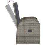 vidaXL Chaises de jardin inclinables coussins lot de 2 Résine tressée