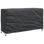 vidaXL Housse pour mobilier d'extérieur Noir 180 x 70 x 90 cm 210D