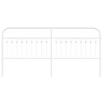 vidaXL Tête de lit métal blanc 200 cm