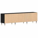 vidaXL Meuble TV Chêne noir 150 x 30 x 44 5 cm Bois d'ingénierie