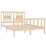 vidaXL Cadre de lit bois massif 135x190 cm double