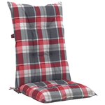 vidaXL Coussins de chaise de jardin dossier haut lot de 4 120x50x7 cm