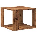 vidaXL Table basse vieux bois 40x40x30 cm bois d'ingénierie