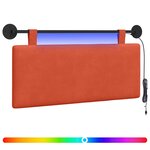 vidaXL Tête de lit suspendue Rouge orange Tissu en velours côtelé