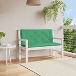 vidaXL Coussin de banc de jardin vert 120x(50+50)x7 cm tissu oxford
