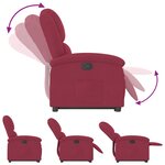 vidaXL Fauteuil inclinable Rouge bordeaux Velours