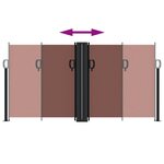 vidaXL Auvent latéral rétractable marron 120x600 cm