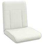 vidaXL Fauteuil de sol ajustable Blanc Simili cuir