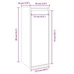 vidaXL Armoire murale noir 30x30x80 cm Bois de pin massif