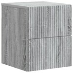 vidaXL Cabinet de chevet mural 2 pièces Sonoma gris 33 x 34 5 x 40 cm