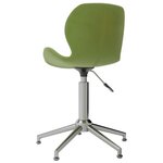 vidaXL Chaises pivotantes à manger lot de 4 vert clair velours