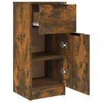 vidaXL Buffets 2 Pièces Chêne fumé 30x30x70 cm Bois d'ingénierie