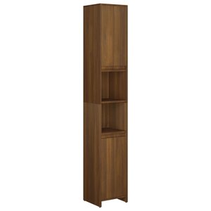 vidaXL Armoire de bain Chêne marron 30x30x183 5 cm Bois d'ingénierie