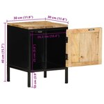 vidaXL Table de nuit 30 x 30 x 40 cm en bois d'acacia brut