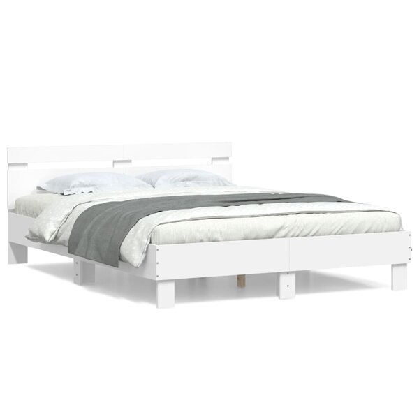 vidaXL Cadre de lit sans matelas blanc 140x200 cm