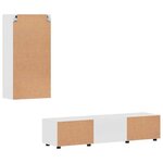 vidaXL Ensemble meuble TV FLORIN Blanc brillant Bois d'ingénierie