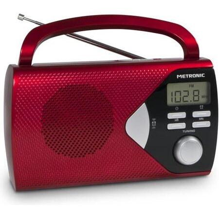 MET 477201 Radio portable Rouge