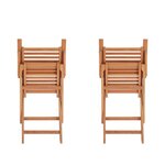 Lot de 2 fauteuils pliantes de jardin en eucalyptus FSC - 57,5x56x90cm