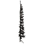 vidaXL Demi sapin de Noël artificiel mince avec support Noir 210 cm
