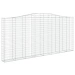 vidaXL Paniers à gabions arqués 6 Pièces 400x30x180/200 cm Fer galvanisé