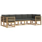 vidaXL Ensemble de canapés d'extérieur 7 Pièces Blanc et anthracite