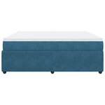vidaXL Sommier à lattes de lit et matelas Bleu foncé 200x200cm Velours