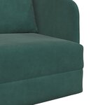 vidaXL Canapé Lit au Sol 2-en-1 Vert Foncé 65x80x83 cm Velours