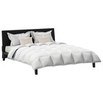 vidaXL Ensemble de Duvet avec oreiller 3 Pièces Blanc Plume de canard