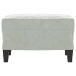 vidaXL Repose-pied Gris clair 60x50x41 cm Velours