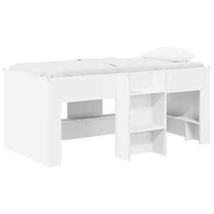 vidaXL Cadre de Lit Élevé pour Enfants 2 Pièces Blanc Bois d'ingénierie